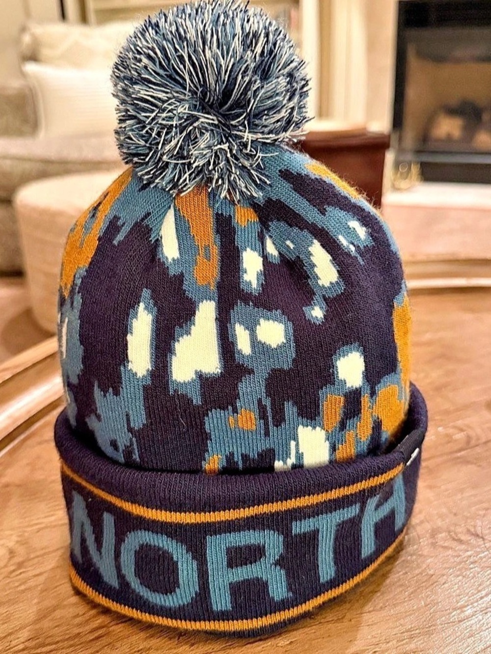 The North Face Ski Tuke Pom Beanie Hat Camo Unisex OS